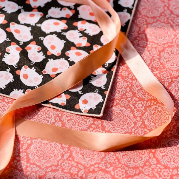 Emballage cadeau fleurs pêches